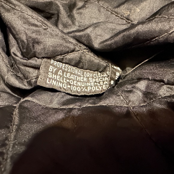 SOLD VINTAGE Protech Leather Jacket Black Motorcycle Punk Racer Biker Very heavy - Picture 5 of 11